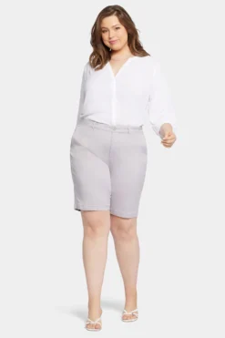 Bermuda Shorts In Plus Size - Pearl Grey -Nydj Apparel Shop WTST3766 916 4 6b48eaec c877 4091 be8d 7ba011348678