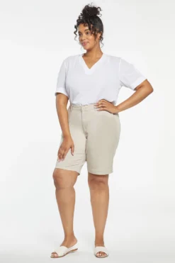 Bermuda Shorts In Plus Size - Feather 10 Bermuda Shorts In Plus Size - Feather -Nydj Apparel Shop WTST3766 FEATH 5