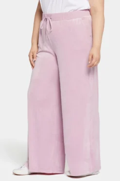 Velour Drawstring Wide Leg Pants In Plus Size - Dawn Pink 8 Velour Drawstring Wide Leg Pants In Plus Size - Dawn Pink -Nydj Apparel Shop WVCP8388 DAWNP 3 e80f622e b464 4db4 bbfb de11bc359f67