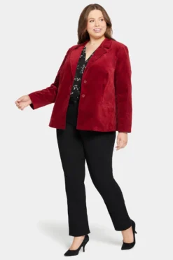 Classic Blazer Jacket In Plus Size - Boysenberry 6 Classic Blazer Jacket In Plus Size - Boysenberry -Nydj Apparel Shop WVLE4183 356 3