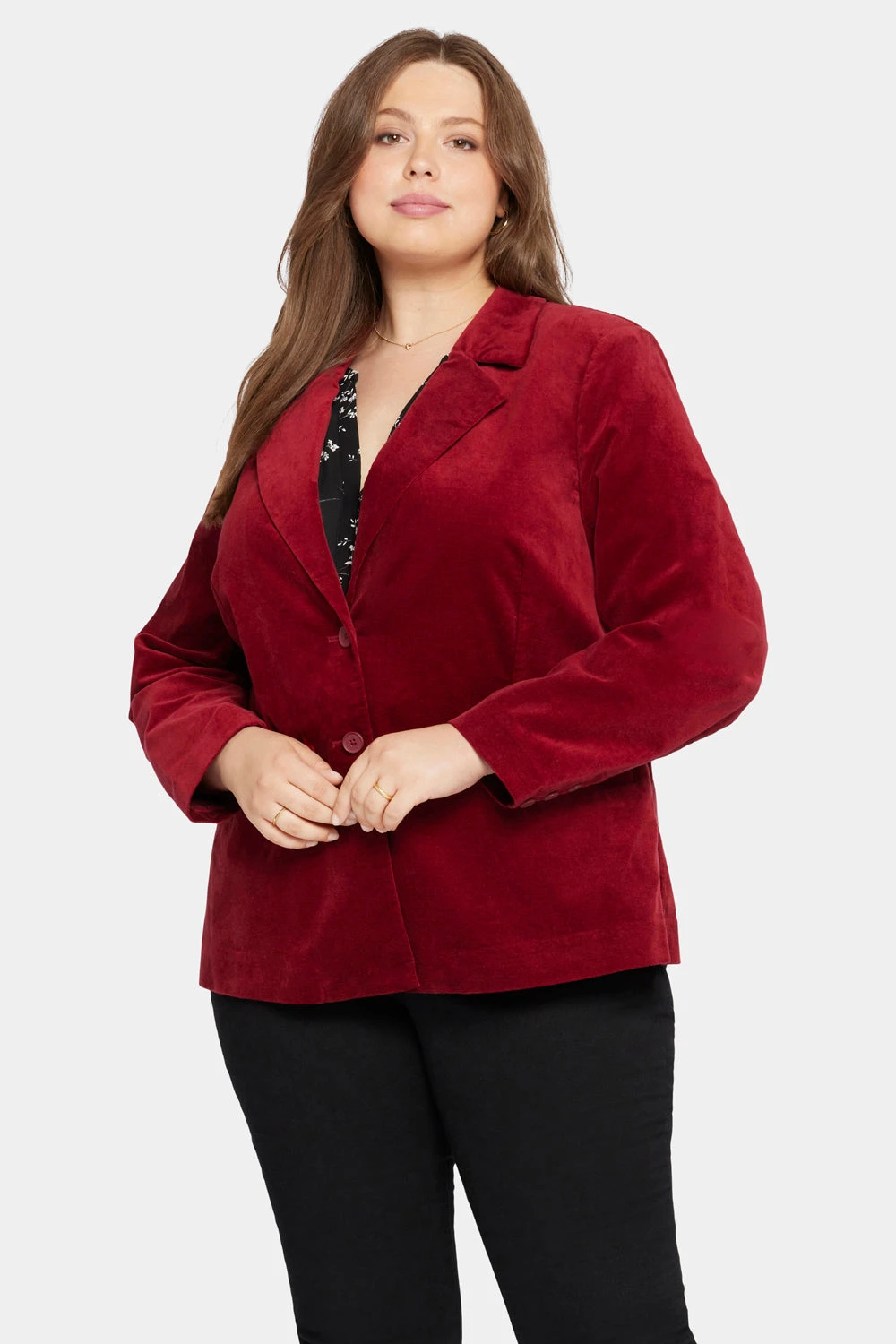 Classic Blazer Jacket In Plus Size - Boysenberry 4 Classic Blazer Jacket In Plus Size - Boysenberry - Image 4