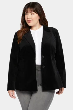 Classic Blazer Jacket In Plus Size - Black -Nydj Apparel Shop WVLE4183 858 4